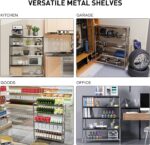 Storage Shelves, 5 Tier Shelf Adjustable Stainless Steel Shelves, Sturdy Metal Shelves Heavy Duty Shelving Units and Storage for Kitchen Commercial Office Garage Storage, 47L X 16W X 59H 1650Lbs Total - Image 3
