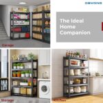 DAYONG 5-Tier Adjustable Metal Storage Shelving Units, Sturdy and Durable Storage Shelves for Garages, Warehouses, Kitchens, and Industrial Spaces (Black, 5 -Tier 120 * 40 * 183cm) - Image 7
