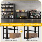 3000LBS Garage Shelving Heavy Duty 48″W Metal Shelving for Garage,72″H Standing Shelf Units ，5 Adjustable Levels Garage Shelving Units and Storage，Storage Rack for Garage Organazation.1PCS… - Image 3