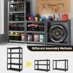 5 Tier Heavy Duty Shelving Units Metal Storage Rack 72 "H x 35 "W x 18" D 1500 lbs Capacity Shelves for Tools and Kitchen Items Adjustable Shelf for Garage Warehouse Pantry Closet Kitchen - Image 5