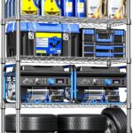 IZEUK 5-Tier Heavy Duty Metal Storage Shelving Unit (Chrome, 17.7" D x 47.2" W x 72.3" H, 1750 lbs Capacity), Adjustable Steel Wire Rack Shelf Organizer for Garage, Kitchen, Pantry, Basement, Laundry