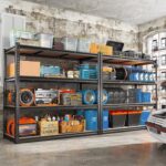 REIBII 48" W Garage Shelving, Storage Shelves Load 2600LBS, 4-Tier Adjustable Heavy Duty Metal Shelves for Warehouse, Pantry, Kitchen, 60" H X 48" W X 24" D, Black - Image 7