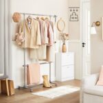 Songmics Clothes Rack , Grey , (101-163) x 49 x (113-198) cm , LLR401 - Image 4