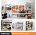 HOMEDANT 35.9" W 5 Tier Heavy Duty Garage Shelving Adjustable Metal Rack Storage Shelves Standing Shelf Unit Organizers Pantry Closet White 1Pack - Image 9