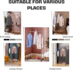 WT-EASYCARE Double Hanging Rod Garment Rack with Rolling Casters – Durable, Rust-Free Steel, Lockable Wheels, Space-Saving Bottom Shelf - Ideal for Home, Studio, Bedroom, Hostel or Guest Rooms - Image 6