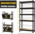 Storage Shelves - PrimeZone 2 Pack 5 Tier Adjustable Garage Storage Shelving, Heavy Duty Metal Storage Utility Rack Shelf Unit for Warehouse Pantry Closet Kitchen, Black - Image 5