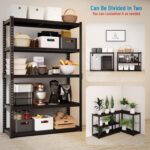 5-Tier Boltless Steel Shelf – Storage Rack with Rolled-Edge Frame & Thick MDF Boards, Ideal for Garage, Warehouse, Shop, Office, or Home Use (Black Frame & Black MDF, 183 * 90 * 40cm, 5 Tier) - Image 5