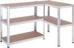 SONGMICS 5-Tier Heavy-Duty Shelving Units, Set of 2 Steel Shelving Units for Storage, Boltless Assembly, for Garage, Shed, Load Capacity 875 kg, 40 x 90 x 180 cm, Silver GLR040E02 - Image 9
