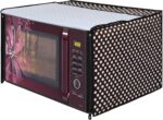 Glassiano Polka White and Black Printed Microwave Oven Cover for Samsung 32 Litre Convection Microwave Oven CE117PC-B2/XTL Black - Image 5