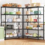 45.5''W Storage Shelves for Storage 5 Tier Adjustable Heavy Duty Metal Industrial Utility Shelving Unit for Kitchen, Pantry, Warehouse, Basement, Dorm 45.5" W x 71" H x 17.5" D (5 Tier) - Image 4
