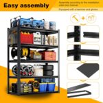 Storage Shelves with Pegboard,72“*48" Wide 24”Heavy Duty Garage Shelving Units and Storage,Metal Shelving Adjustable Shelves,Garage Storage Rack,Industrial Utility Organization For Kitchen,Pantry - Image 3
