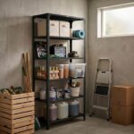 RIGID Metal Slotted Angle Rack | 5 Tier Storage Shelf Organizer | Heavy Duty Multipurpose Rack for Kitchen Living Room Garage Storage (Black, 205x91.7x45.5 cm) – Assembled - Image 4
