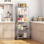 HOMEFORT 5-Shelving Unit, Adjustable Wire Shelving, Metal Wire Shelf Rack Organizer for Kitchen, Pantry, Closet, Bathroom, Laundry,Sliver,21" W x 11" D x 53" H - Image 2
