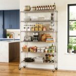 BestOffice | 6-Tier Wire Shelf with Wheels | 48"x18"x82" | Chrome | Adjustable Racks | Heavy-Duty Storage Shelves, Holds Upto 510 lbs | Rust-Resistant, No-Tool Assembly | for Home, Garage Shelving - Image 2
