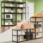 WWI Storage Shelves Metal Shelves Steel Rack 180cm Five Layers Metal Storage Rack Height Adjustable Storage Shelves (black, 90 * 40) - Image 8