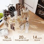 BOQORAD Tripod Clothes Drying Rack,Drying Rack Clothing Foldable,Standing Dry Racks,Laundry Drying Rack,Clothes Hanger Rack,Laundry Rack Folding,Collapsible,Retractable(16 Aluminium Poles) - Image 4