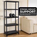 3/4/5 Tier - Plastic Shelving Unit | Garage Shelving Units | Storage Shelves | Shelving Units for Storage | Plastic Racking | Racking Shelving Unit Warehouse, Garage, Shed, and Workshop (5 Tier) - Image 2