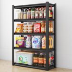 78" H Garage Shelving Heavy Duty， 5-Tier Metal Shelving Unit, 48”W x 18”D x 78”H, 2800 lbs Load Capacity Utility Rack Shelves＆ Garage Shelves (Black) - Image 6