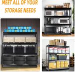 The Atlas 72" W Heavy Duty Garage Shelving Load 8000 Lbs, 4 Tier Metal Storage Shelves, Adjustable Industrial Steel Rack for Warehouse Basement Shop, 72" W x 24" D x 72" H, Black - Image 7