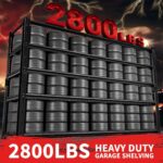 Storage Shelves, Garage Shelving Heavy Duty 2800 LBS Capacity, 48" L x 18" W x 72" H Adjustable Metal Shelving Organizer Wire Rack, 5 Tier Utility Shelf Unit for Pantry Closet Warehouse Organization - Image 4