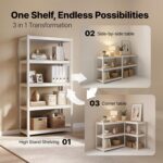 HOMEDANT 5 Tier Laminated Boltless Heavy Duty Garage Storage Adjustable Wide Size Metal Shelving Unit (1, (Shelf-W). 24.4" Wx16.5 Dx59.5 H) - Image 10