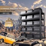 72" H Garage Shelving Heavy Duty Storage Shelves Adjustable Garage Shelves 5 Tier Metal Shelving Unit Utility Rack Shelf for Storage Kitchen Warehouse Pantry, Black (72 "H x 35.5 "W x 15.8" D) - Image 4