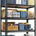 5-Tier Heavy Duty Metal Shelving Unit 183H x 90W x 30.5Dcm, 900KG Capacity, Adjustable Corner Shelf Rack for Storage, Boltless Assembly Pantry