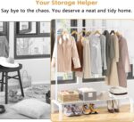 BYUAIRY Clothes Rack Metal Clothing Rack with Bottom Shelf Garment Rack for Hanging Clothes Shirts Jeans and Coats White - Image 6