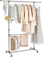 Songmics Clothes Rack , Grey , (101-163) x 49 x (113-198) cm , LLR401