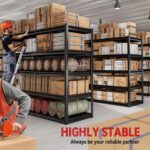 REIBII 55" W Garage Shelving, 3000LBS Garage Storage Shelves Heavy Duty Shelving Adjustable Metal Shelving Unit for Storage Rack Garage Shelves Industrial Storage Shelf 55" W x 26" D x 78" H 2PCS - Image 8