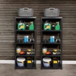 Addis 5 Tier Plastic Storage Shelving Units Twin Pack – Durable Freestanding Organiser for Garage, Shed, Utility Room, or Home – Space-Saving Easy Assembly Plastic Black - Image 2