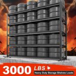 REIBII 55.2" W Garage Shelving Heavy Duty Garage Storage Shelves 3000LBS Adjustable 5 Tier Metal Shelving Unit for Storage Rack Storage Shelves Industrial Storage Rack Shelf,55.2" W x 26" D x 78" H - Image 3
