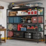 REIBII 85.7" H Storage Shelves 2998LBS Metal Shelving Unit with Wheels & Feet, 5 Tier Garage Shelving Heavy Duty Adjustable Wire Shelf for Pantry Kitchen Garage, 85.7" H X 55.5" W X 24.2" D - Image 5