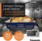 Panasonic 34L Convection Microwave Oven, Nn-Cd87, Silver, With Healthy Air Fryer Menus - Image 3