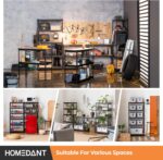 HOMEDANT 28" W 5 Tier Heavy Duty Garage Shelving Adjustable Metal Rack Storage Shelves Standing Shelf Unit Organizers Pantry Closet Black 1Pack - Image 9