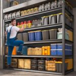 REIBII 48" Wide Garage Storage Shelving Heavy Duty 72" H Garage Shelves 3000LBS Heavy Duty Shelving Adjustable 5 Tier Metal Shelving for Garage Storage Shelving Industrial Shelving Storage Rack, 4P - Image 2
