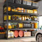REIBII 48" Wide Garage Storage Shelving Heavy Duty 72" H Garage Shelves 3000LBS Heavy Duty Shelving Adjustable 5 Tier Metal Shelving for Garage Storage Shelving Industrial Shelving Storage Rack, 4P - Image 7