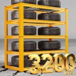 REIBII 72“H Garage Shelving Storage Shelves Heavy Duty Shelving 2500LBS Garage Storage Metal Shelves 5 Tier Shelving Unit for Kitchen Storage Rack, Warehouse, Basement, Commercial, Yellow & Black, 2PC - Image 4