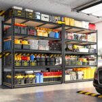 REIBII 48" W Garage Shelving Heavy Duty 3020LBS Storage Shelves 5 Tier Heavy Duty Shelving Adjustable Garage Shelves for Basement, Warehouse, Commercial, Easy Assemble, 48" W x 72" H x 24" D - Image 2