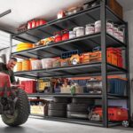 REIBII 55" W Garage Shelving, 3000LBS Garage Storage Shelves Heavy Duty Shelving Adjustable Metal Shelving Unit for Storage Rack Garage Shelves Industrial Storage Shelf 55" W x 26" D x 78" H 2PCS - Image 2