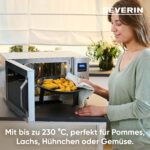 SEVERIN Microwave with Grill and Convection Air Fryer Function, 4-in-1 for Defrosting, Cooking and Warming, 25 L, Brushed Stainless Steel/Silver, MW 7982 - Image 8