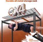 REIBII 48" W Garage Shelving 3000LBS Heavy Duty Storage Shelves, 5 Tier Adjustable Metal Shelves for Storage Rack Industrial Utility Shelf, Garage Storage Shelving Unit, 48" W x 24" D x 72" H - Image 3