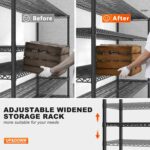 REIBII 85.7" H Storage Shelves 2998LBS Metal Shelving Unit with Wheels & Feet, 5 Tier Garage Shelving Heavy Duty Adjustable Wire Shelf for Pantry Kitchen Garage, 85.7" H X 55.5" W X 24.2" D - Image 9