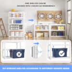 Raybee Garage Shelving Heavy Duty Garage Storage Shelves Load 2010LBS, Adjustable 5-Tier Heavy Duty Shelving, All Metal Shelving Utility Shelves for Kitchen, Pantry, Garage, 63"H x32"W x16.5"D, White - Image 6