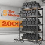 REIBII Garage Shelving 2000LBS Storage Shelves Heavy Duty Shelving 5 Tier Adjustable Metal Shelves Sturdy Storage Rack for Kitchen Pantry Basement, 60" H x28 Wx 14" D - Image 2