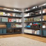 REIBII 85.7" H Storage Shelves 2998LBS Metal Shelving Unit with Wheels & Feet, 5 Tier Garage Shelving Heavy Duty Adjustable Wire Shelf for Pantry Kitchen Garage, 85.7" H X 55.5" W X 24.2" D, 2PCS - Image 2