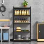 Topeakmart 5-Tier Utility Shelves, Metal Storage Shelves Garage Shelving Unit Adjustable Garage Storage Shelves Storage Racks Heavy Duty Shed Shelving- Black, 35.5 x 16 x 71 Inch - Image 7