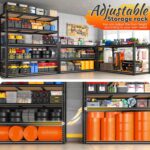 REIBII 48" W Garage Shelving Heavy Duty 3020LBS Storage Shelves 5 Tier Heavy Duty Shelving Adjustable Garage Shelves for Basement, Warehouse, Commercial, Easy Assemble, 48" W x 72" H x 24" D - Image 6