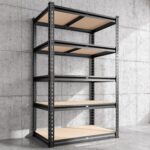 REIBII Garage Shelving 2000LBS Storage Shelves Heavy Duty Shelving 5 Tier Adjustable Metal Shelves Sturdy Storage Rack for Kitchen Pantry Basement, 60" H x28 Wx 14" D