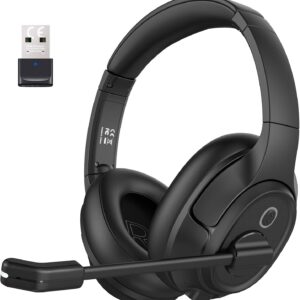 EKSA Noise-Cancelling Headphones for Laptop – Wireless Headset with Microphone